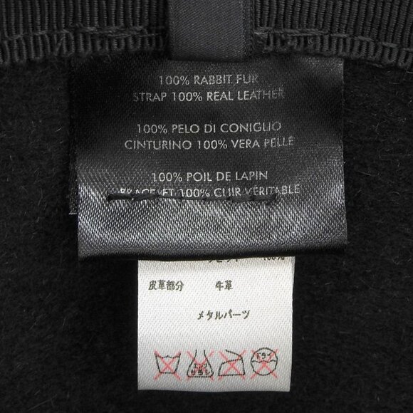 Gucci Rabbit 100% Leather Use Felt Hat Black Silver Hardware main image 8